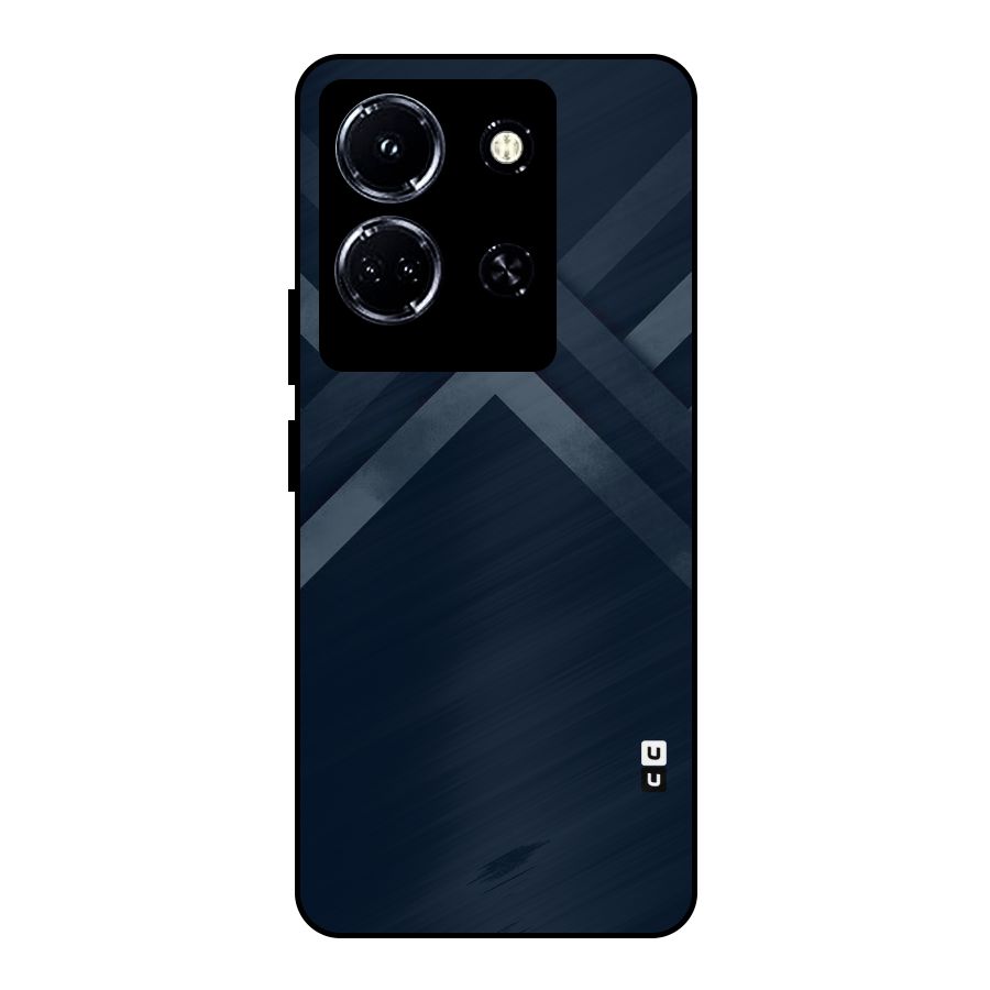Navy Blue Arrow Metal Back Case for Infinix Note 30 5G