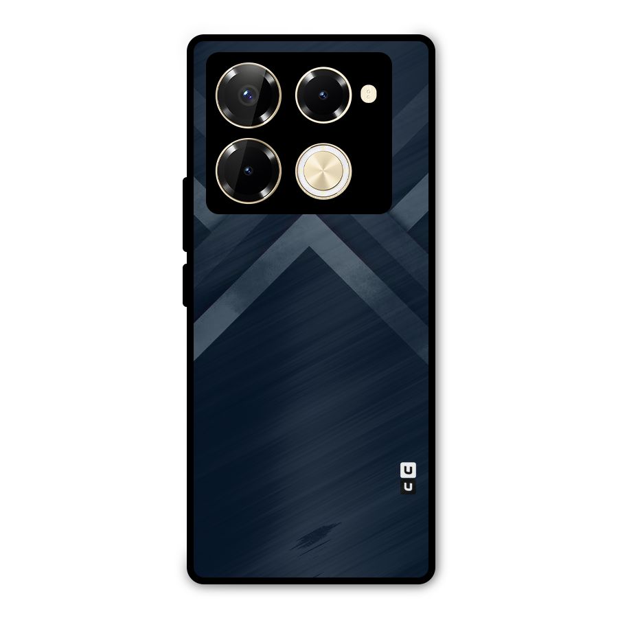 Navy Blue Arrow Metal Back Case for Infinix Note 40 Pro Plus