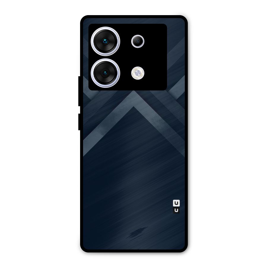 Navy Blue Arrow Metal Back Case for Infinix Zero 30 5G