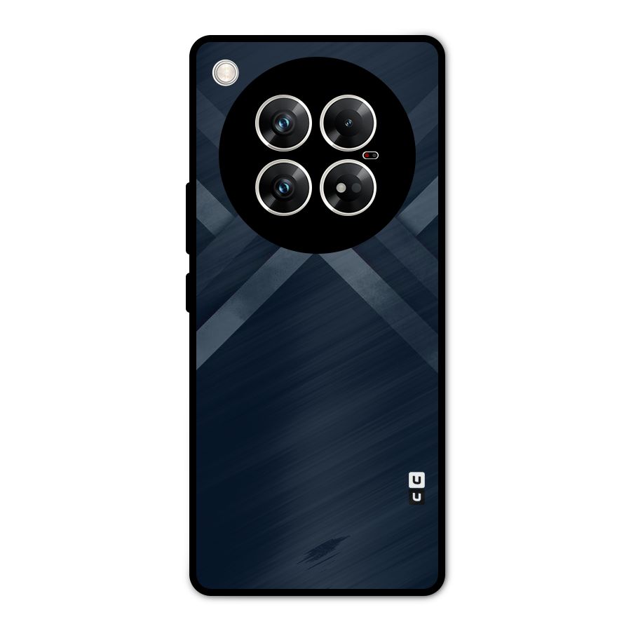 Navy Blue Arrow Metal Back Case for Infinix Zero 40 5G