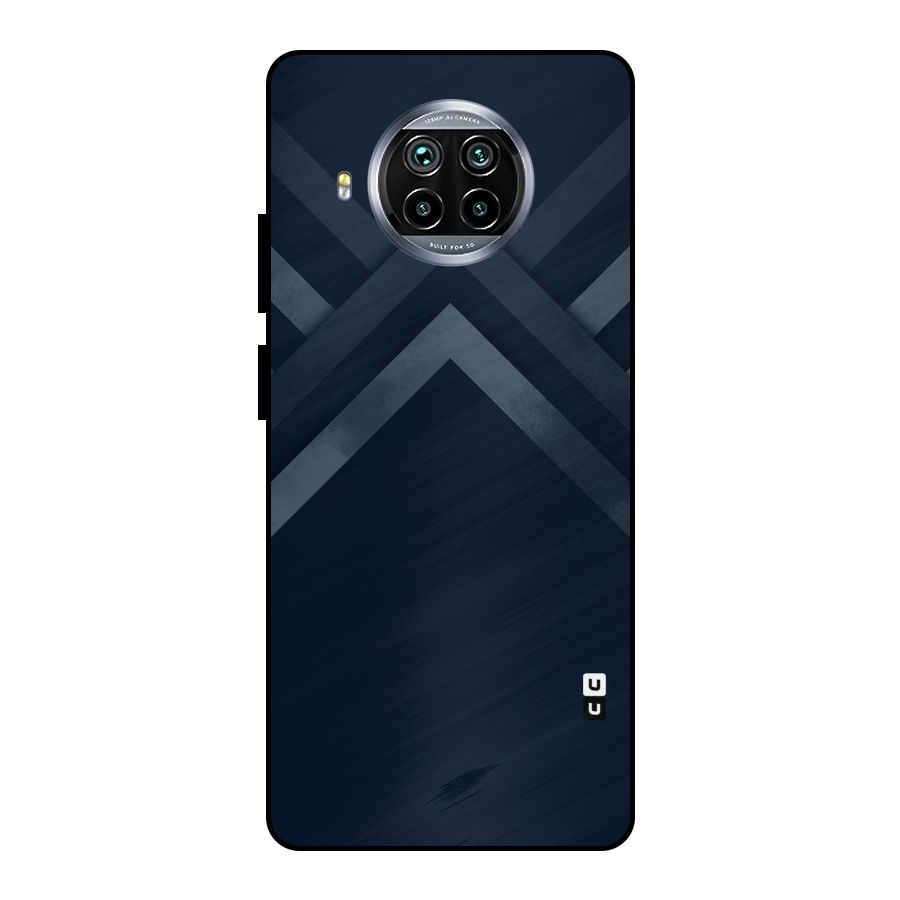 Navy Blue Arrow Metal Back Case for Mi 10i