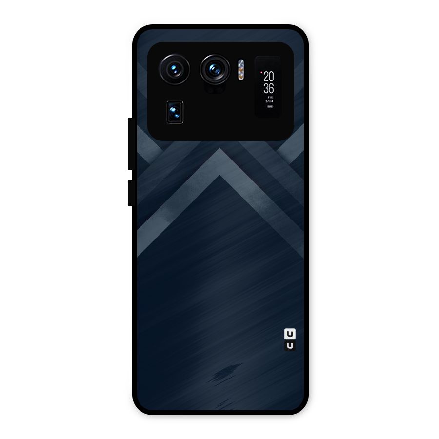 Navy Blue Arrow Metal Back Case for Mi 11 Ultra