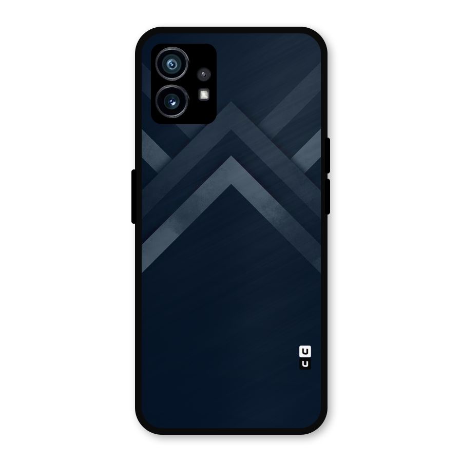 Navy Blue Arrow Metal Back Case for Nothing Phone 1