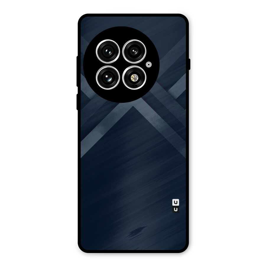 Navy Blue Arrow Metal Back Case for OnePlus 13