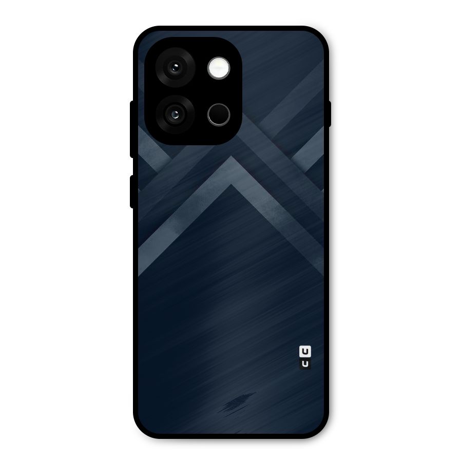 Navy Blue Arrow Metal Back Case for OnePlus 13s