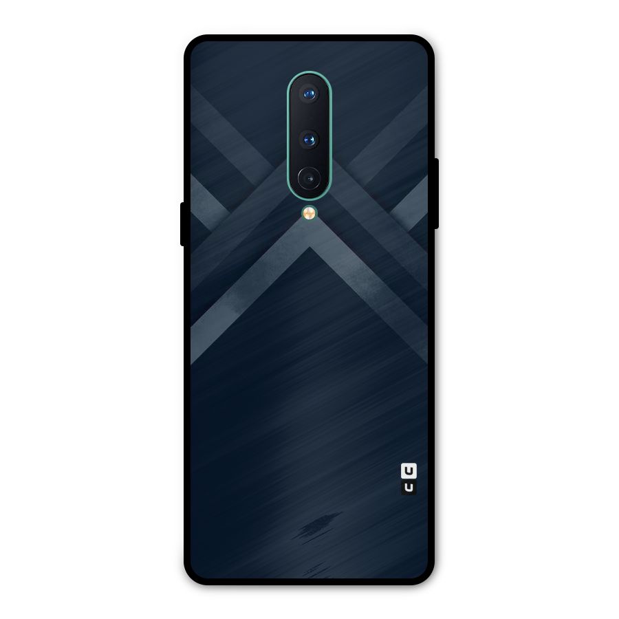 Navy Blue Arrow Metal Back Case for OnePlus 8