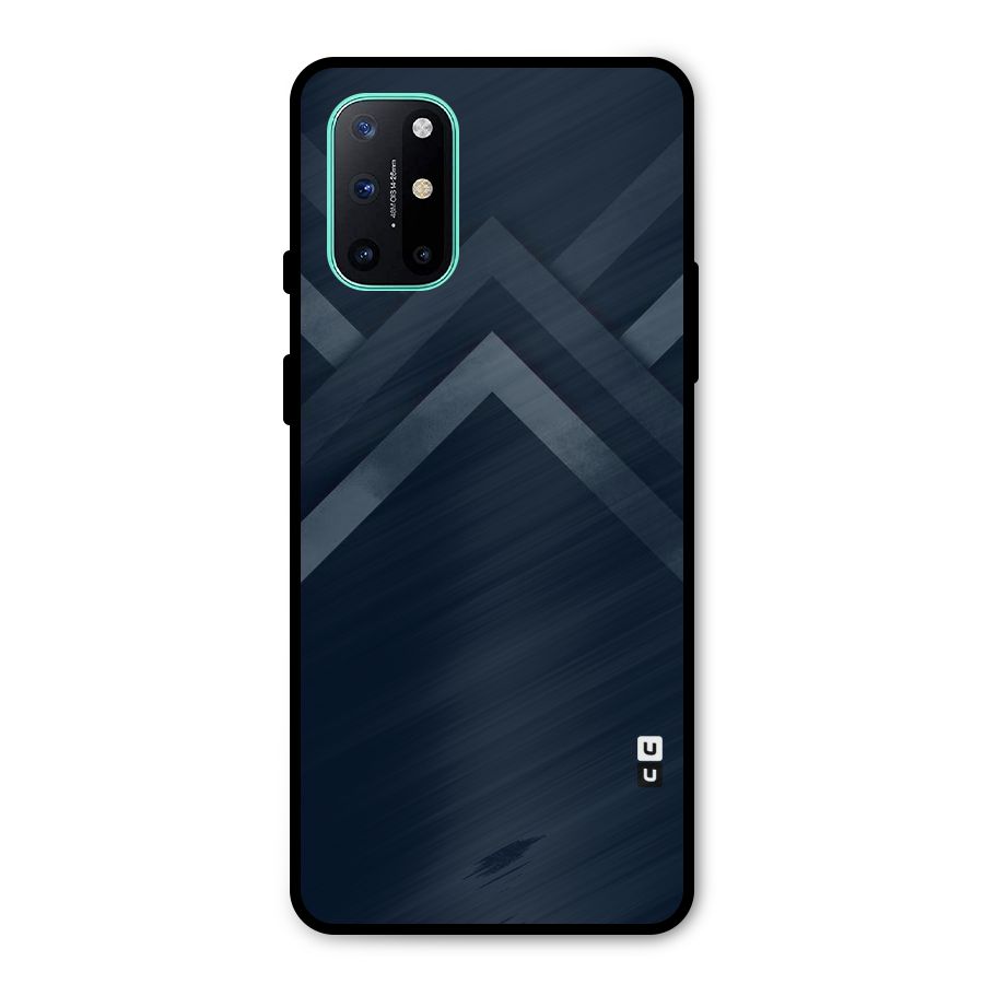 Navy Blue Arrow Metal Back Case for OnePlus 8T