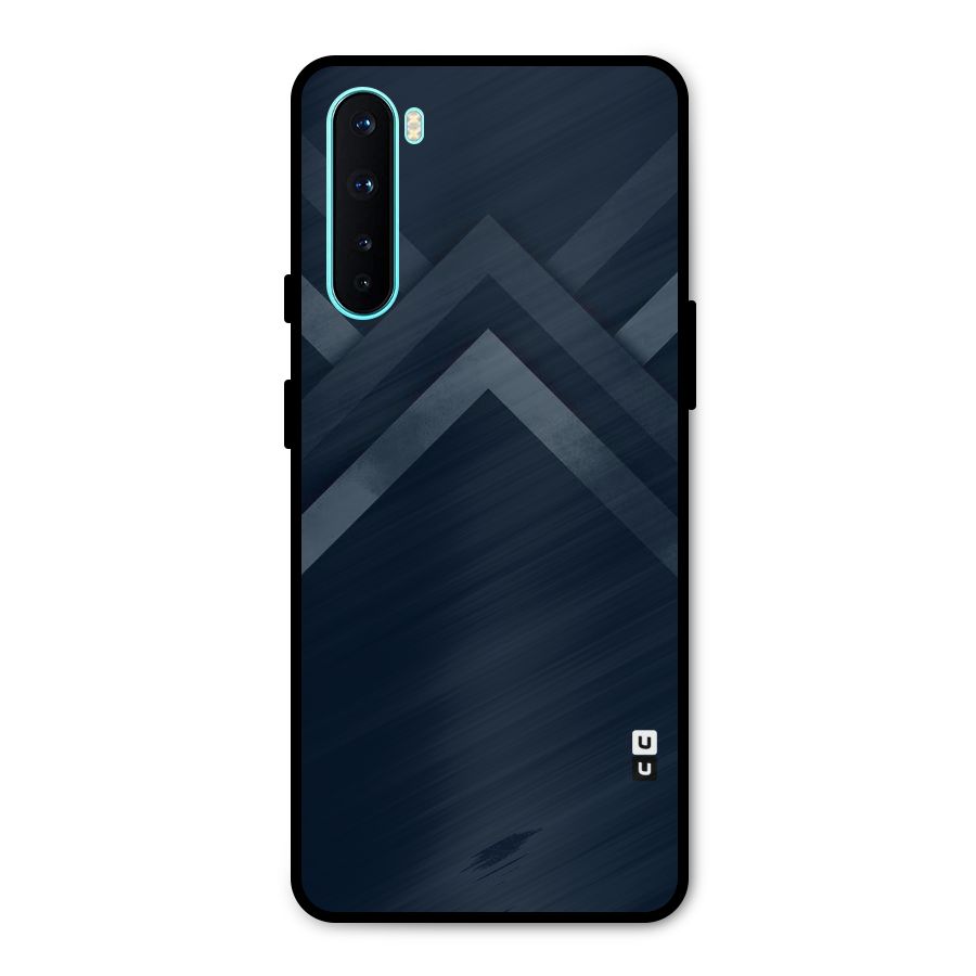 Navy Blue Arrow Metal Back Case for OnePlus Nord