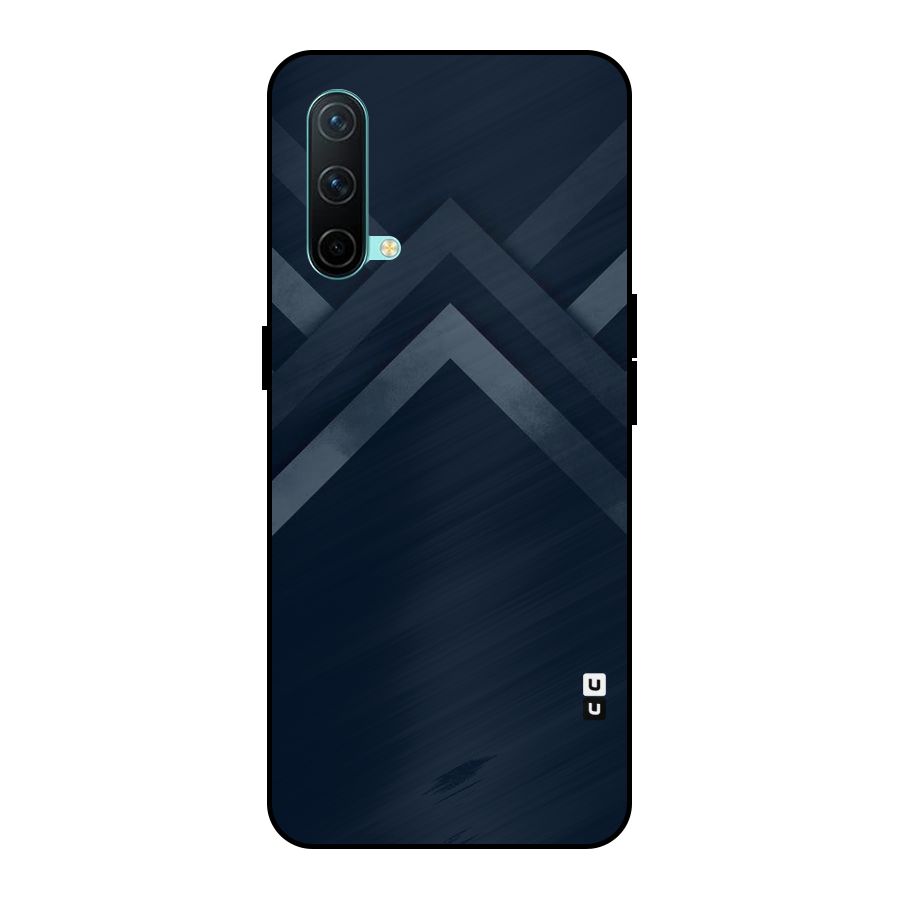 Navy Blue Arrow Metal Back Case for OnePlus Nord CE 5G