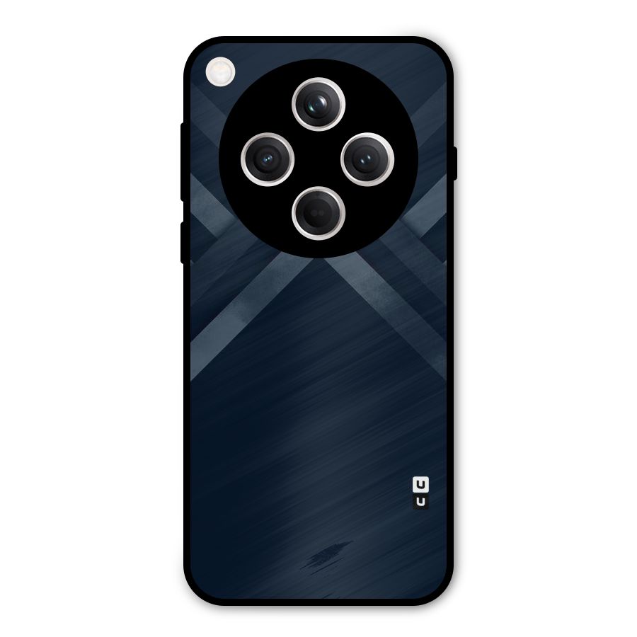 Navy Blue Arrow Metal Back Case for Oppo Find X8