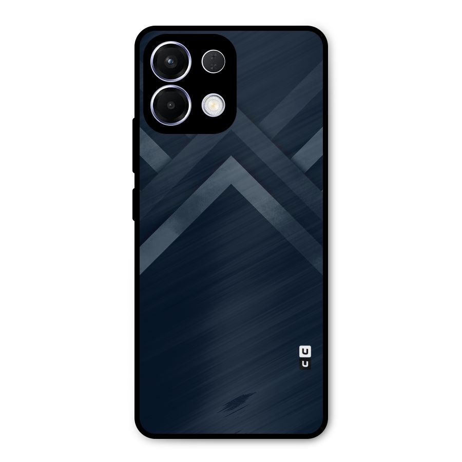 Navy Blue Arrow Metal Back Case for Oppo K13