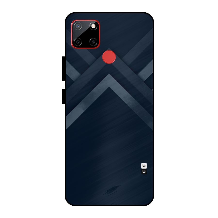 Navy Blue Arrow Metal Back Case for Realme C12