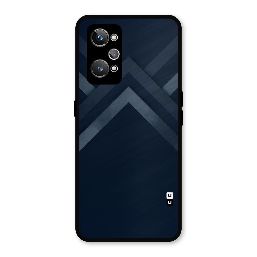 Navy Blue Arrow Metal Back Case for Realme GT 2