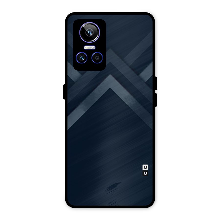 Navy Blue Arrow Metal Back Case for Realme GT Neo 3