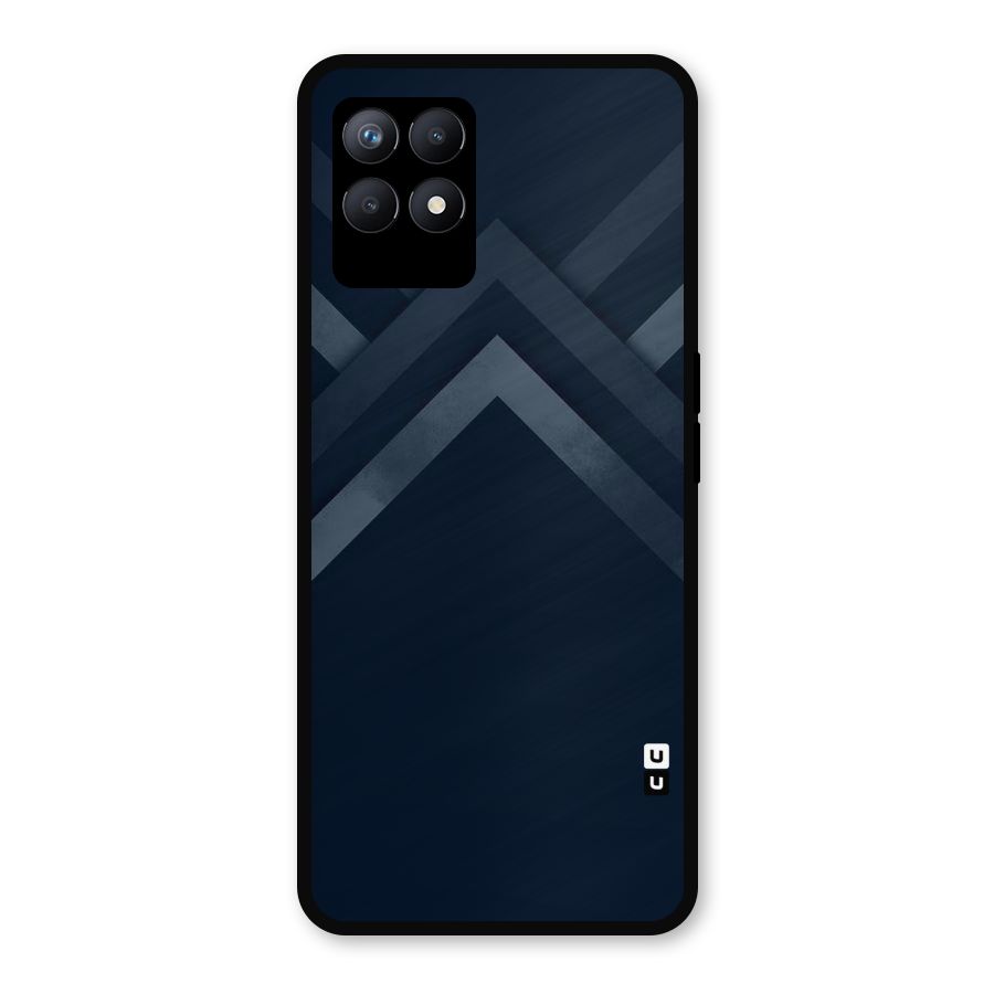 Navy Blue Arrow Metal Back Case for Realme Narzo 50