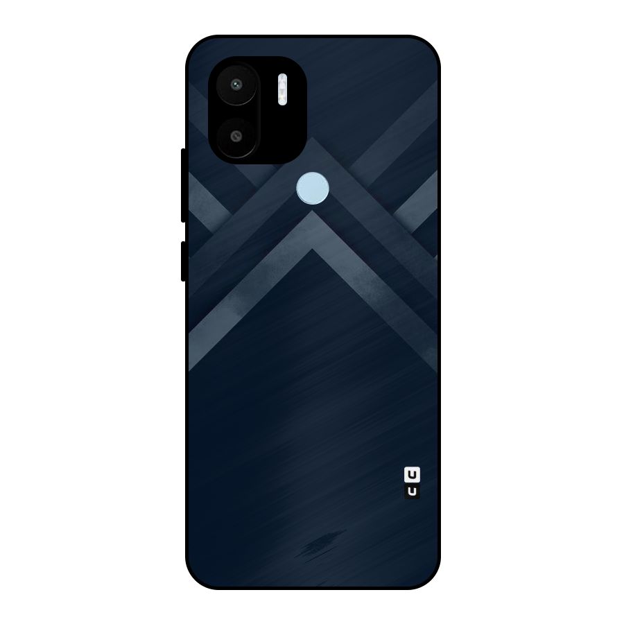 Navy Blue Arrow Metal Back Case for Redmi A1+