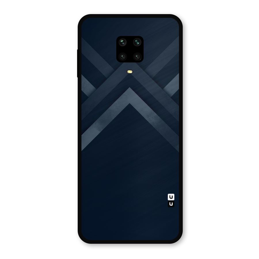 Navy Blue Arrow Metal Back Case for Redmi Note 10 Lite