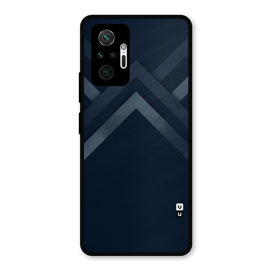 Navy Blue Arrow Metal Back Case for Redmi Note 10 Pro Max