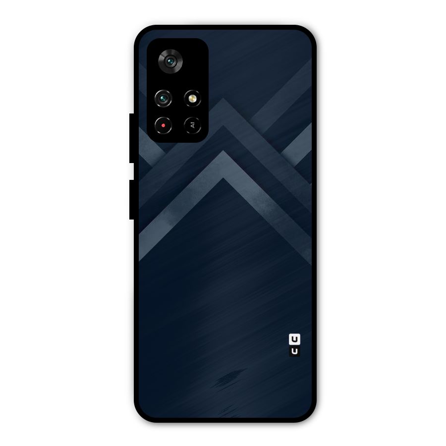 Navy Blue Arrow Metal Back Case for Redmi Note 11T 5G
