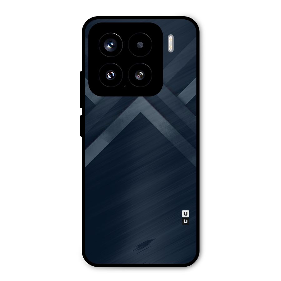 Navy Blue Arrow Metal Back Case for Xiaomi 15