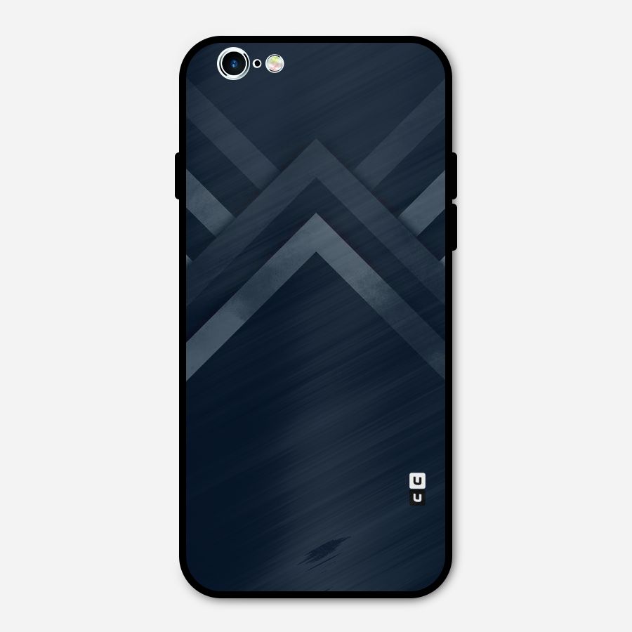 Navy Blue Arrow Metal Back Case for iPhone 6 6s