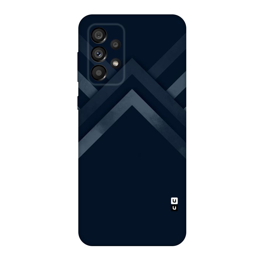 Navy Blue Arrow Original Polycarbonate Back Case for Galaxy A73 5G
