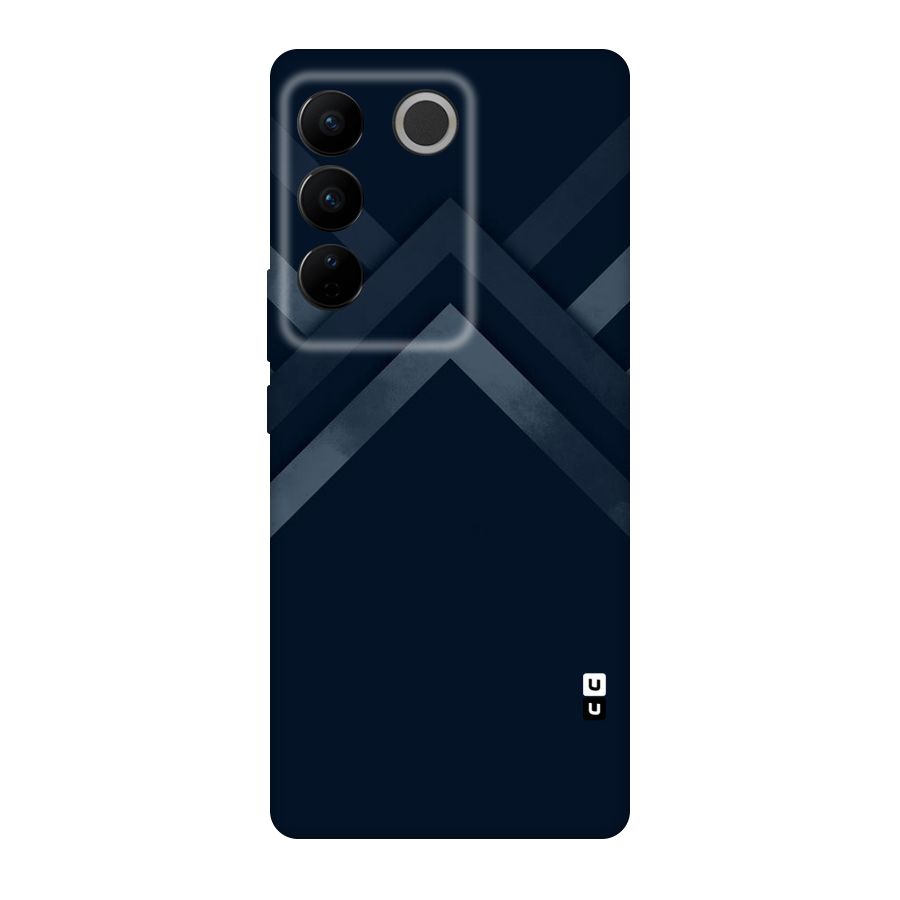 Navy Blue Arrow Original Polycarbonate Back Case for Vivo V27