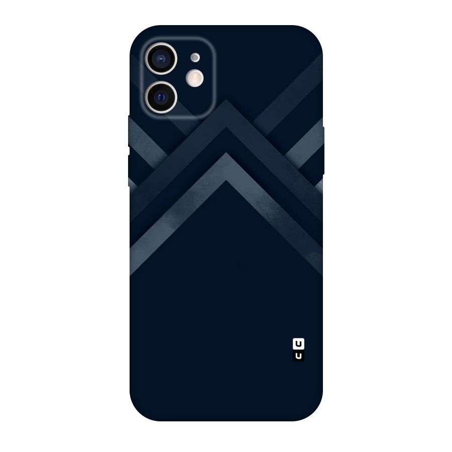 Navy Blue Arrow Original Polycarbonate Back Case for iPhone 12