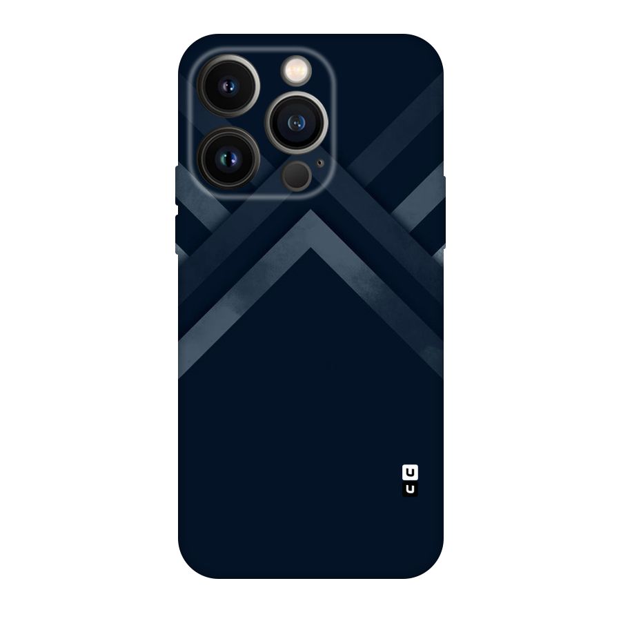 Navy Blue Arrow Original Polycarbonate Back Case for iPhone 14 Pro