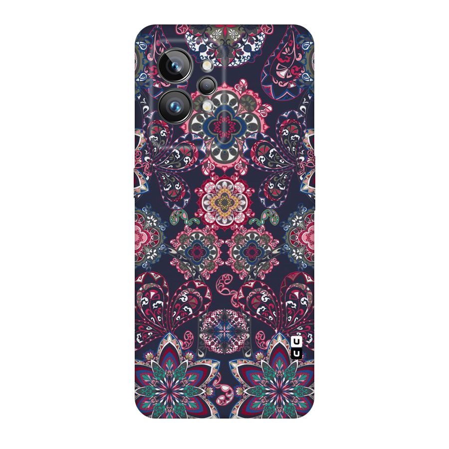 Navy Blue Bloom Pattern Original Polycarbonate Back Case for Realme GT2 Pro