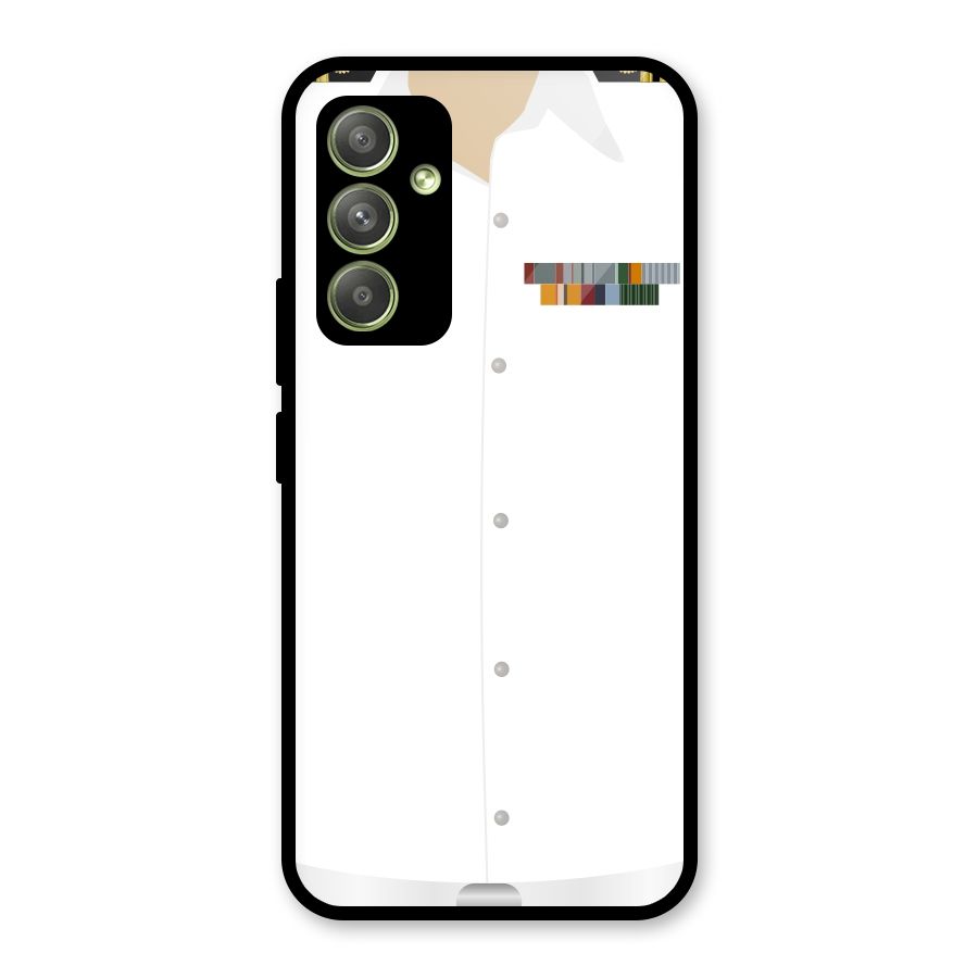 Navy Uniform Glass Back Case for Galaxy A54