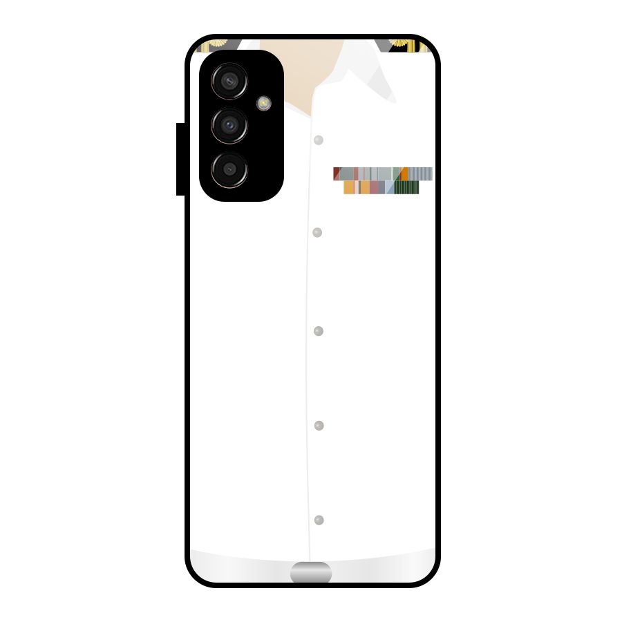 Navy Uniform Glass Back Case for Galaxy F13
