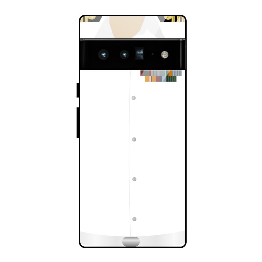 Navy Uniform Glass Back Case for Google Pixel 6 Pro