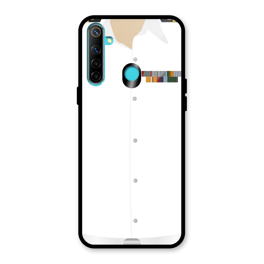 Navy Uniform Glass Back Case for Realme 5