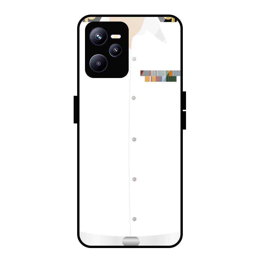 Navy Uniform Glass Back Case for Realme C35
