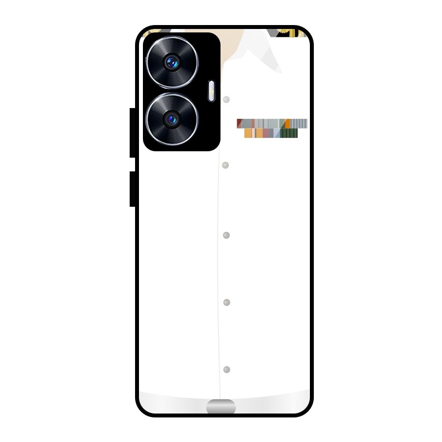 Navy Uniform Glass Back Case for Realme Narzo N55