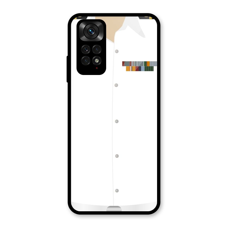 Navy Uniform Glass Back Case for Redmi Note 11S