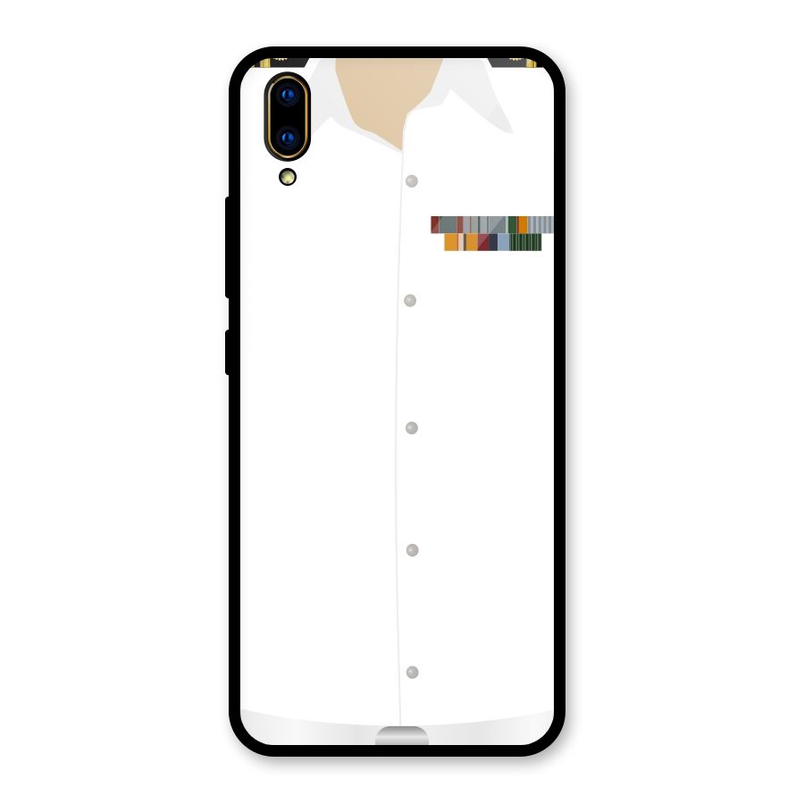 Navy Uniform Glass Back Case for Vivo V11 Pro