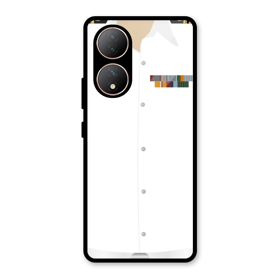 Navy Uniform Glass Back Case for Vivo Y100A