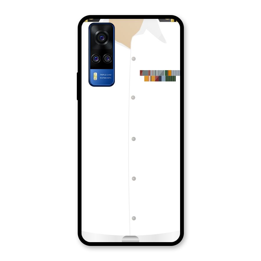 Navy Uniform Glass Back Case for Vivo Y31