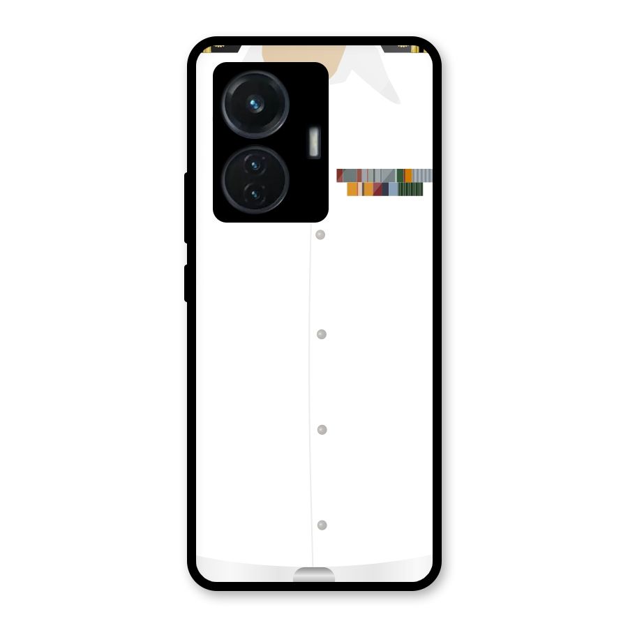 Navy Uniform Glass Back Case for iQOO Z6 44W