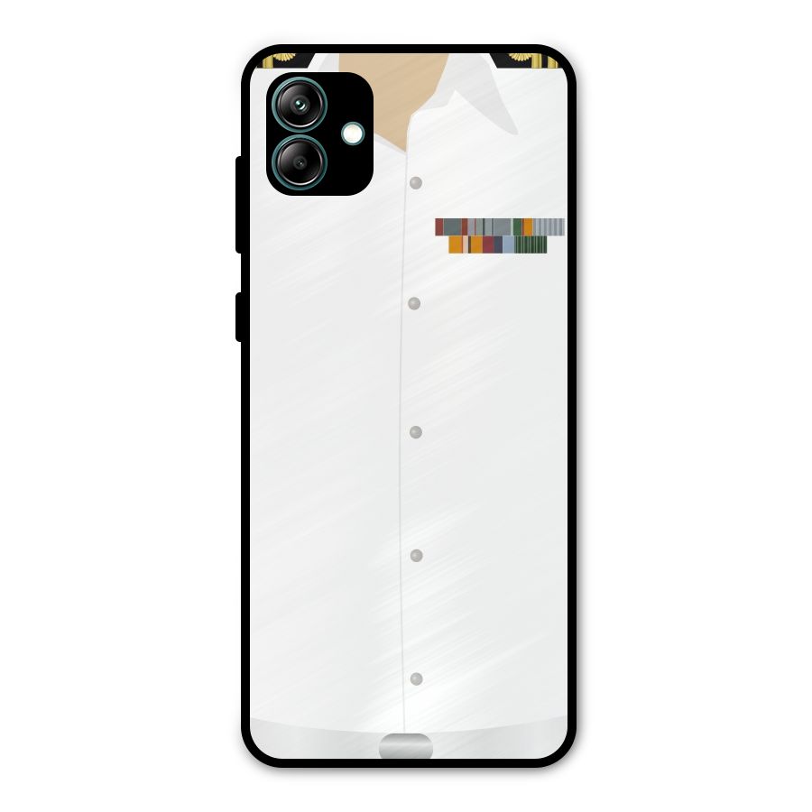 Navy Uniform Metal Back Case for Galaxy A04