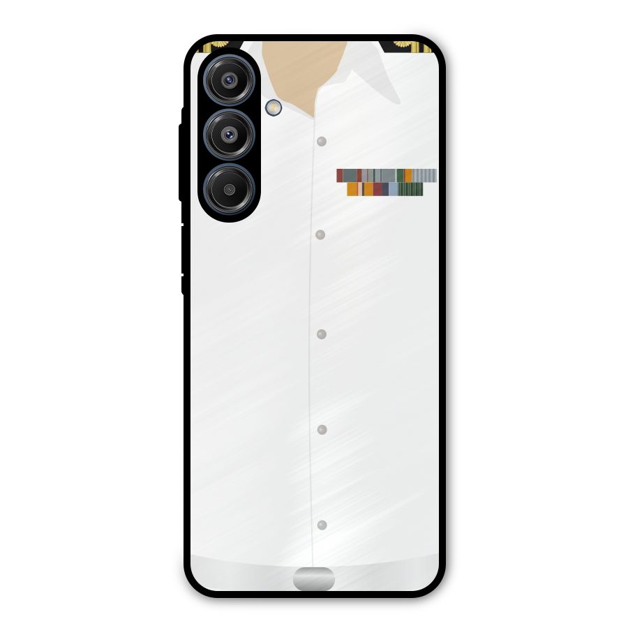 Navy Uniform Metal Back Case for Galaxy A16 5G