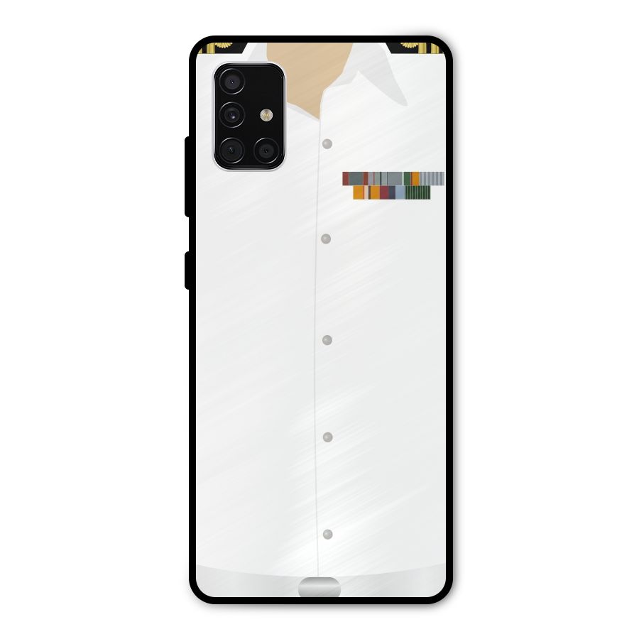 Navy Uniform Metal Back Case for Galaxy A51