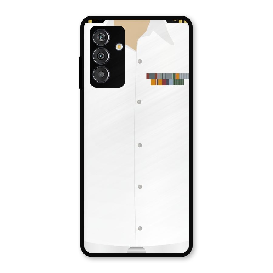 Navy Uniform Metal Back Case for Galaxy F13