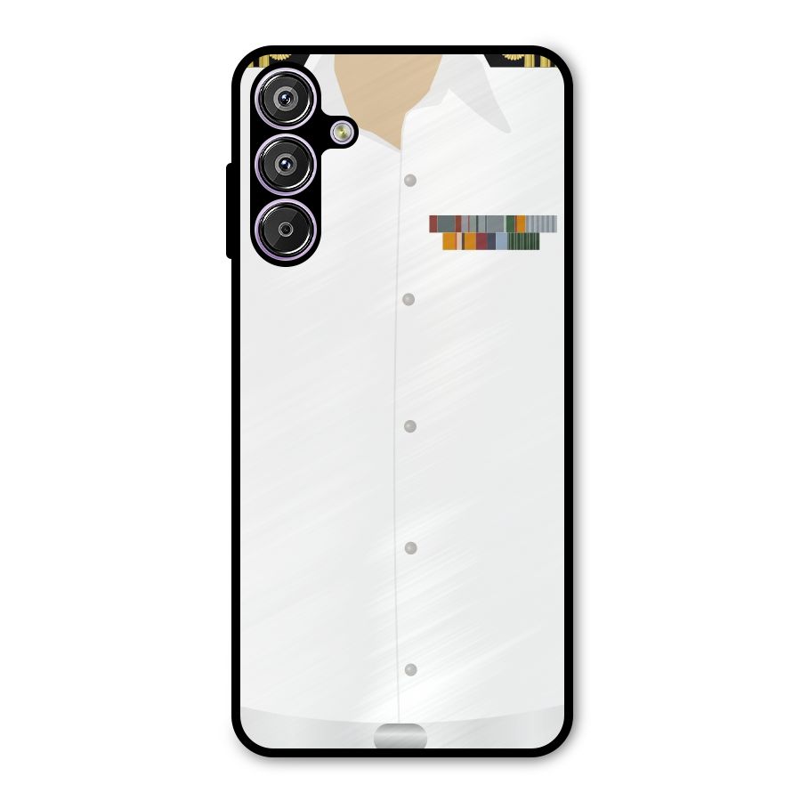 Navy Uniform Metal Back Case for Galaxy F15