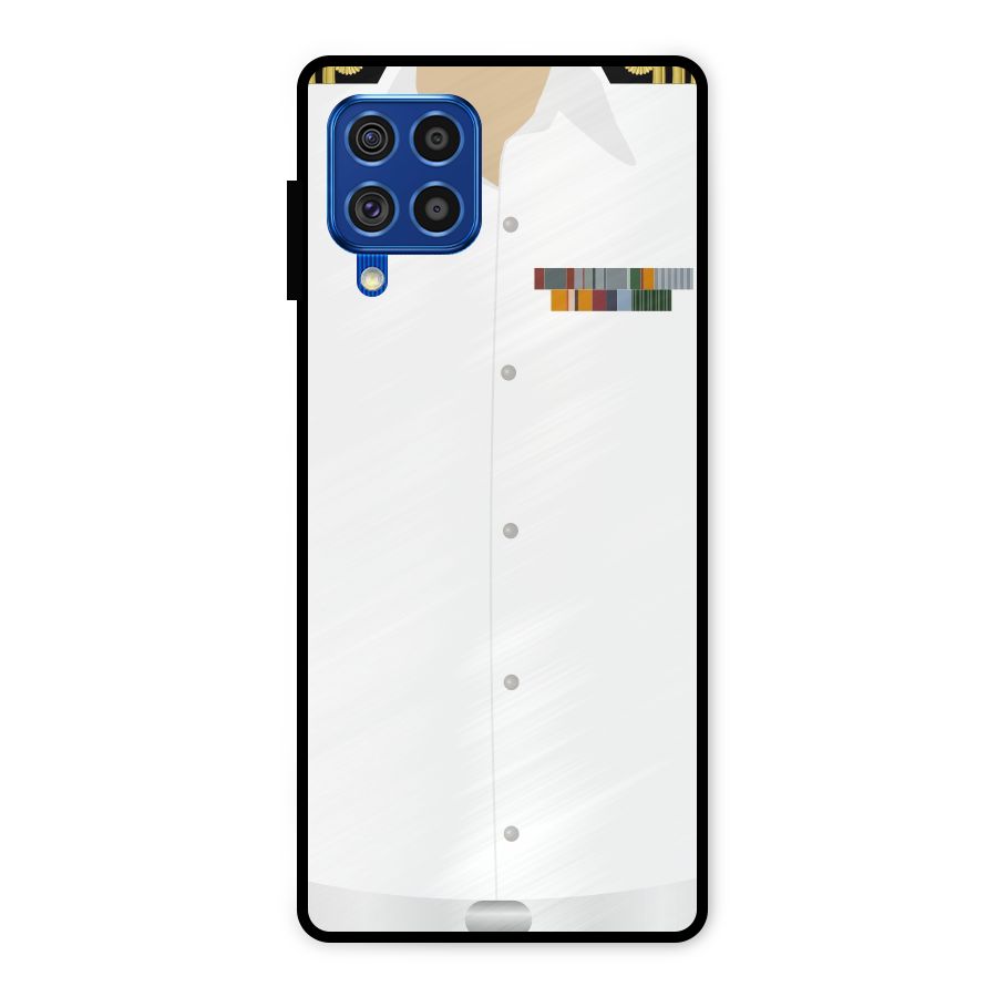 Navy Uniform Metal Back Case for Galaxy F62