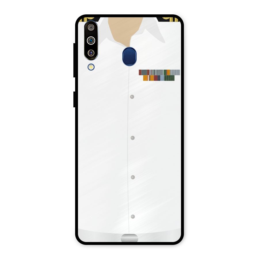 Navy Uniform Metal Back Case for Galaxy M30