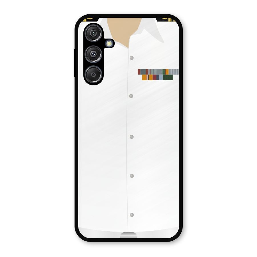 Navy Uniform Metal Back Case for Galaxy M34 5G