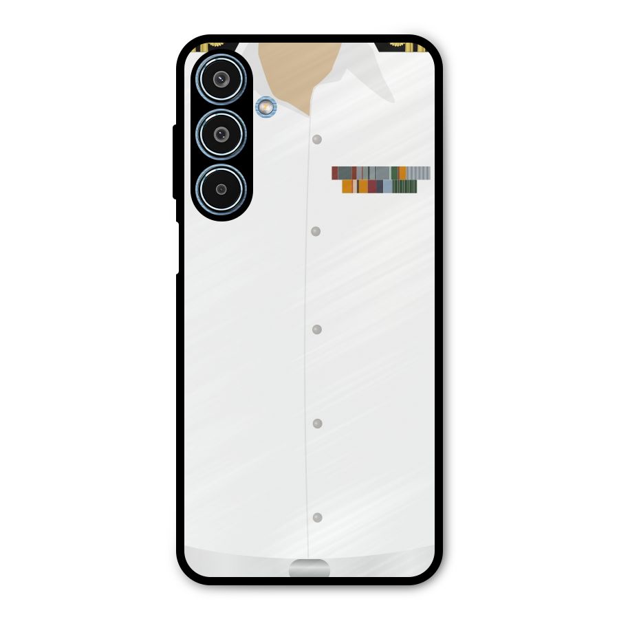 Navy Uniform Metal Back Case for Galaxy M35
